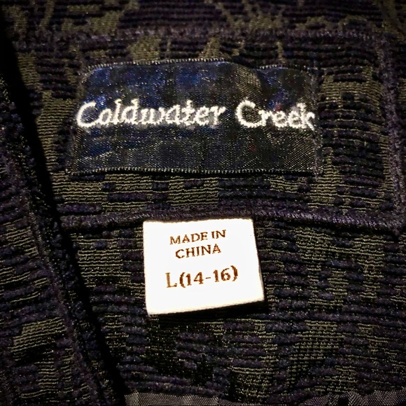 One of my favorite jackets! Eggplant corduroy in a floral motif, fully lined. - Picture 4 of 5